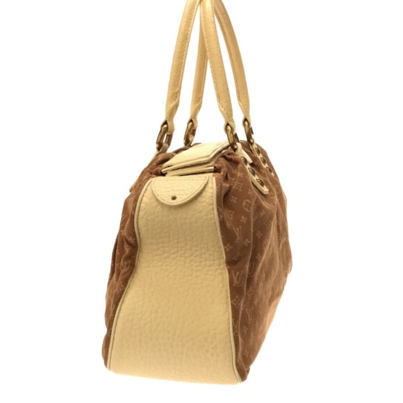 LV Monogram Mini Lin Canvas Trapeze GM Satchel Bag - Picture 9 of 15